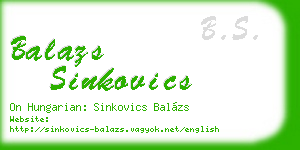balazs sinkovics business card