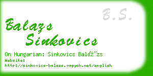 balazs sinkovics business card